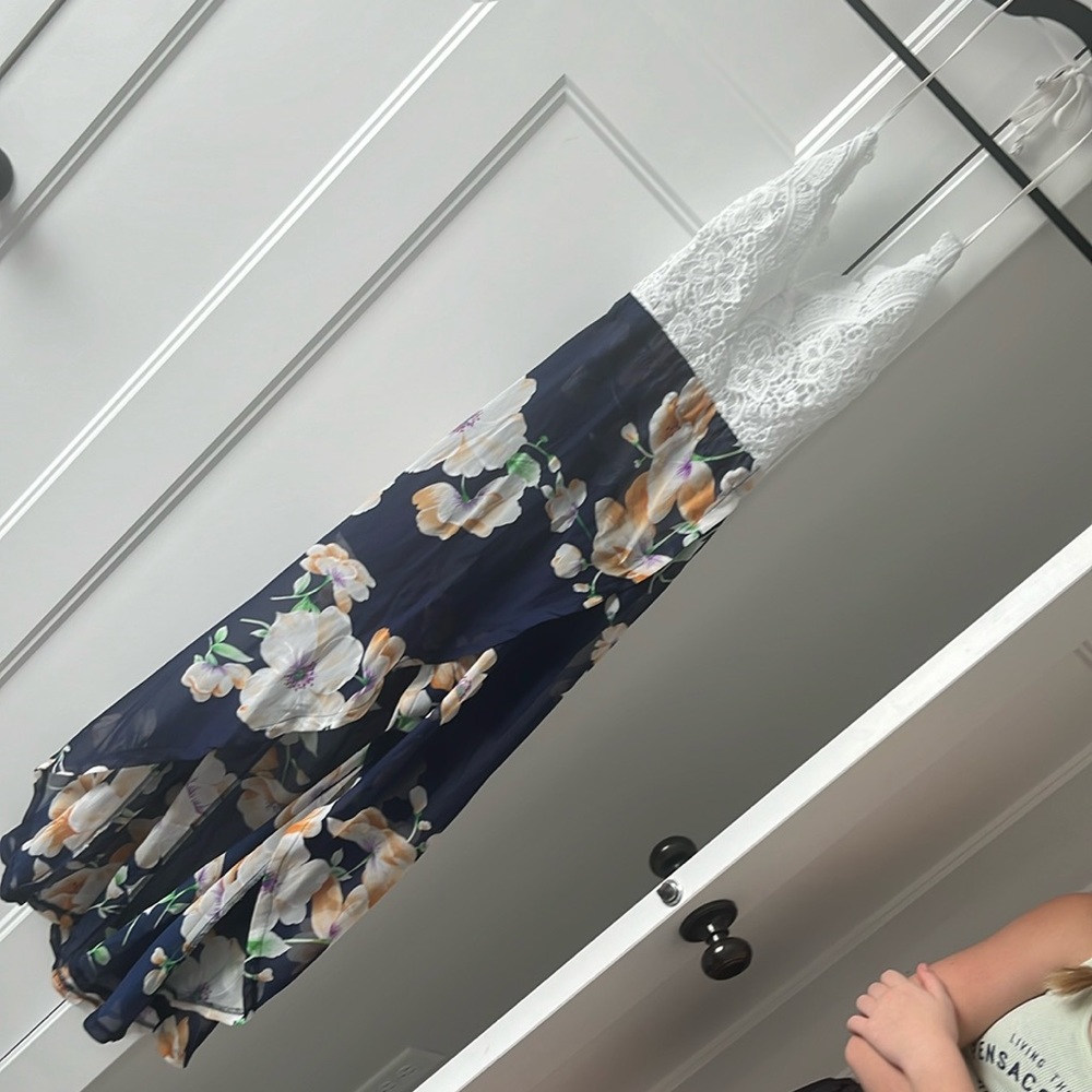 Gorgeous Silk and Lace Dress - Picture 3 of 5